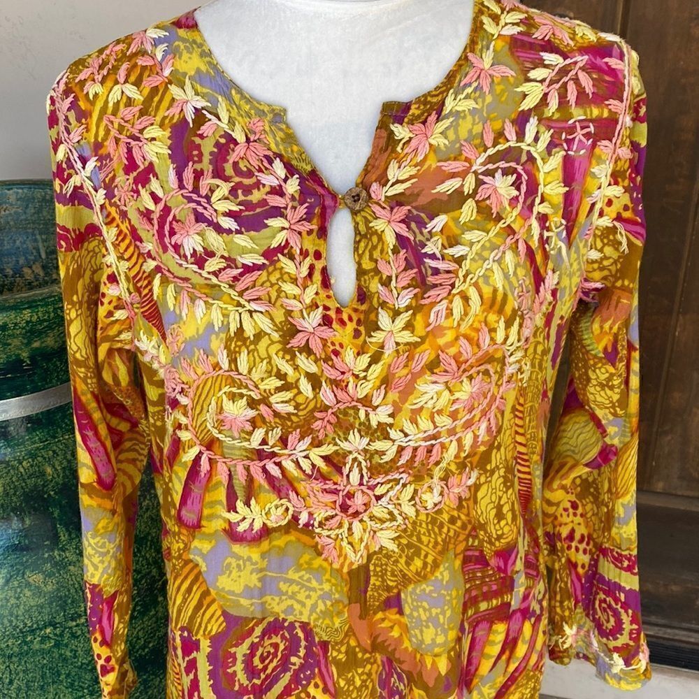 Embroidered cover up size small